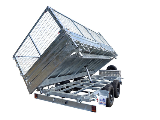 CCT 12×7 Hydraulic 3-Way Tipper Flat Top Trailer With 900mm Cage For Sale ATM-3500KG/4500KG