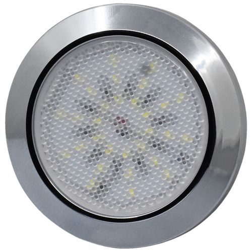 70 mm Round LED Interior Light Chrome Base