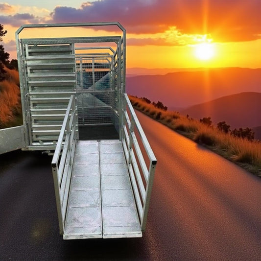 12 x 6 ft Cattle Crate Trailer with 1 Person Install and Remove Stock Crate – ATM 3500kg