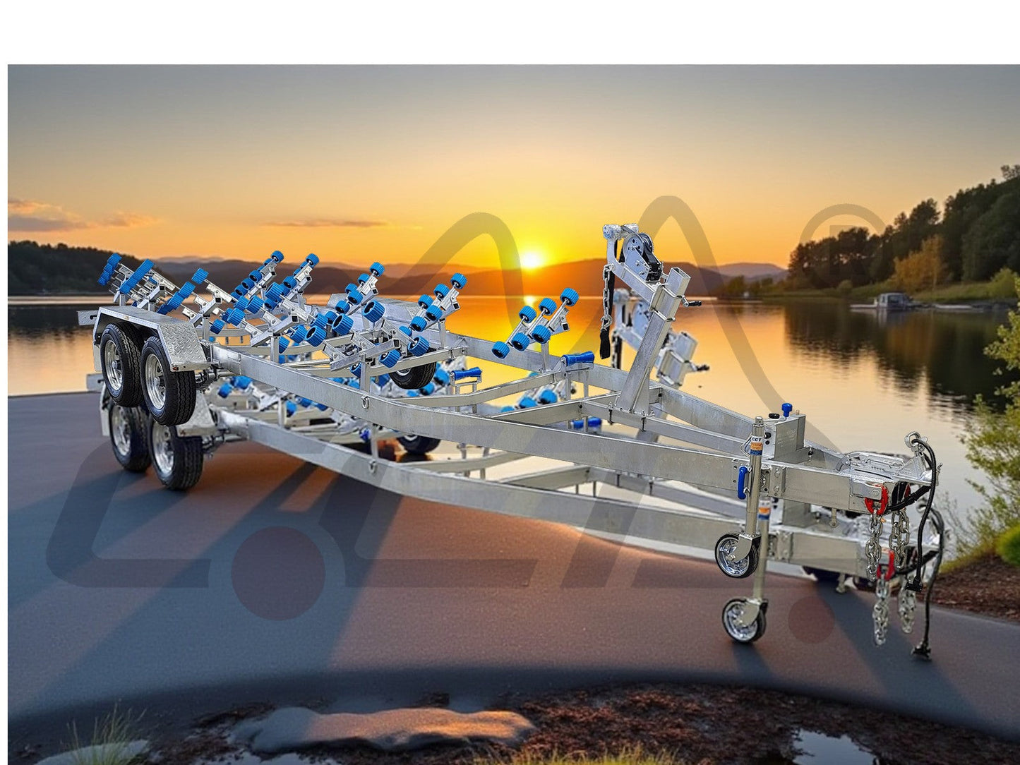 Aluminum Boat Trailer suit boats 20 - 22 foot WP2022 Aluminum Boat Trailer