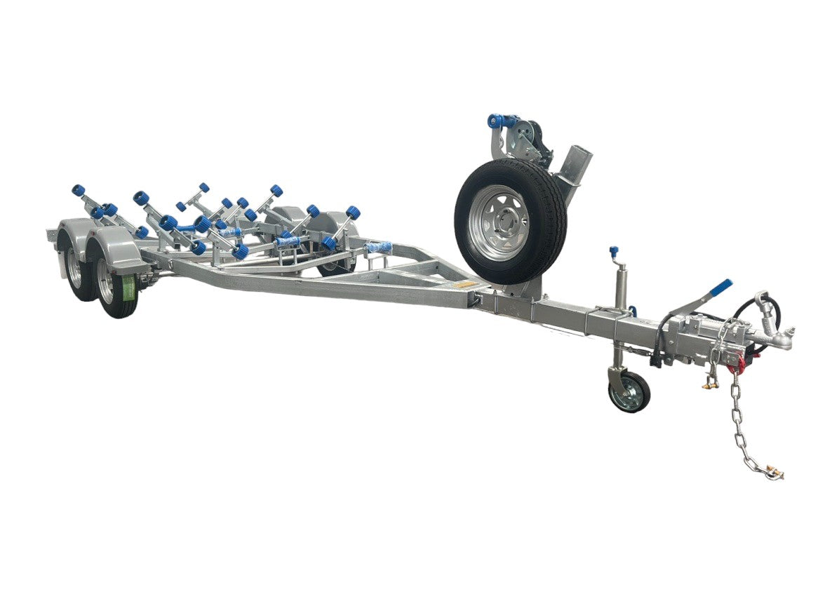 5.7M Tandem Galvanised Boat Trailer For Sale 2000kg ATM Duel