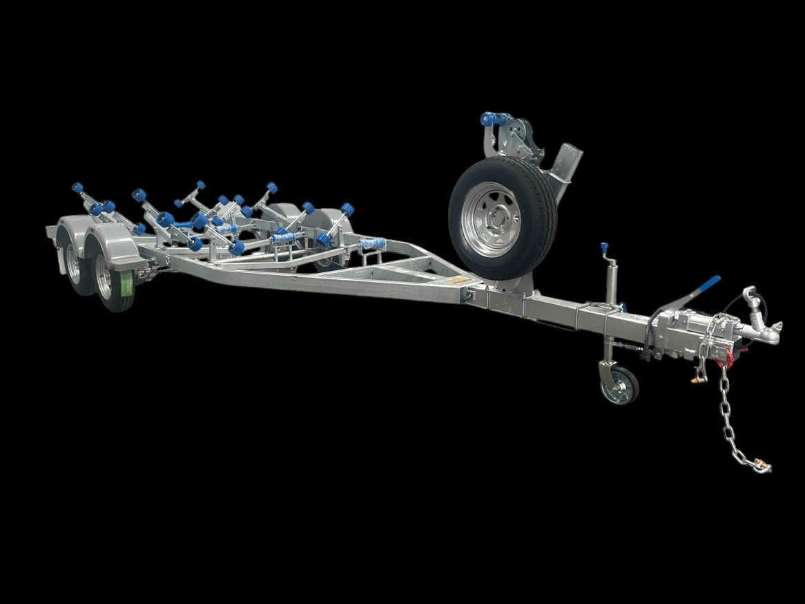 5.7M Tandem Galvanised Boat Trailer For Sale 2000kg ATM Duel