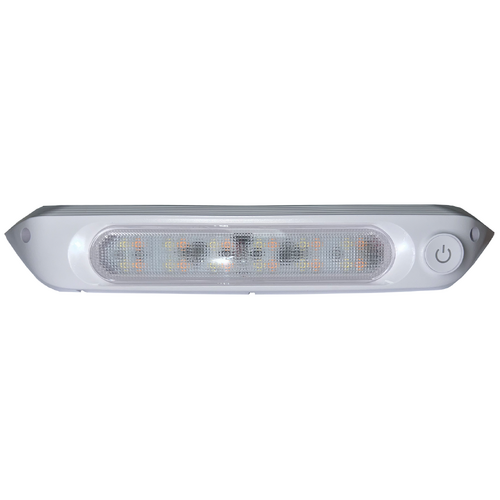 287 mm LED Awning Light with Amber Insect Repellant Mode, Switch, & White Base