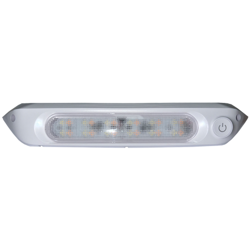 287 mm LED Awning Light with Amber Insect Repellant Mode, Switch, & White Base