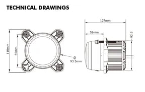 90mm LED Headlight