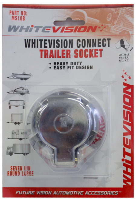 Trailer Socket - Large Metal Round 7 Pin