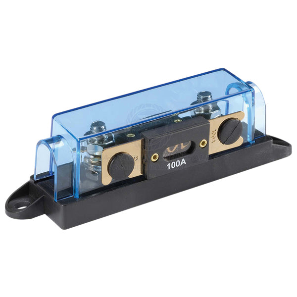 NARVA IN-LINE ANL FUSE HOLDER WITH TRANSPARENT COVER WITH 100A ANL FUSE