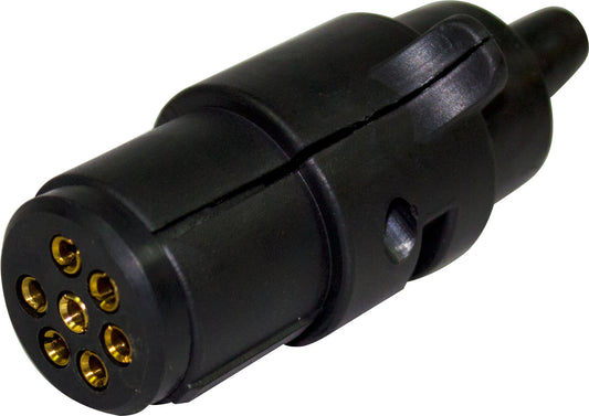Trailer Plug - Small Plastic Round 7 Pin Blister