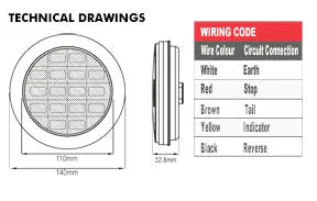 RL400 SERIES 4″ ROUND REAR SIGNAL LAMP