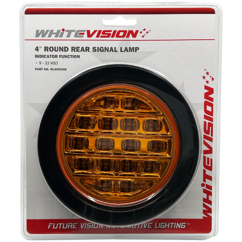 400 Series LED Amber Lens Indicator Lamp with Grommet Blister