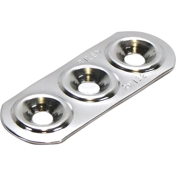 WEBBING CLAMP PLATES - RILEY - STAINLESS STEEL