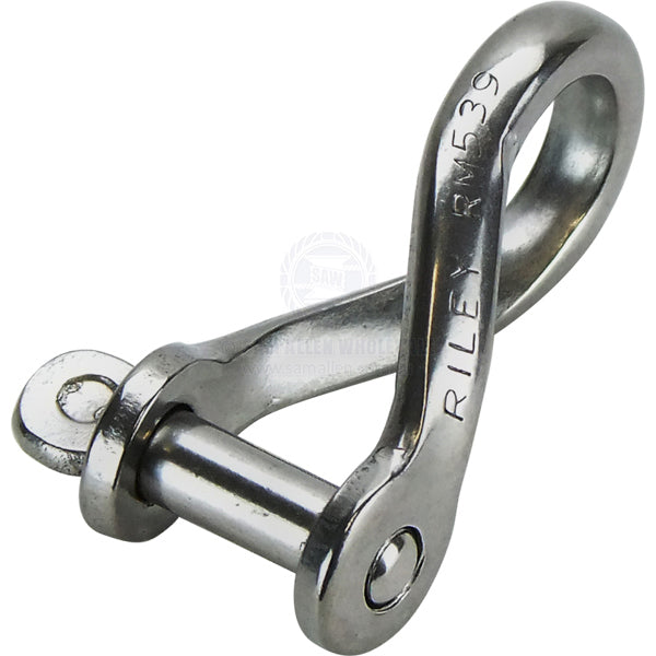 RILEY SHACKLES - TWISTED - STAINLESS STEEL