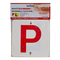 Reversible Black on Yellow & Red on White L & P Plate
