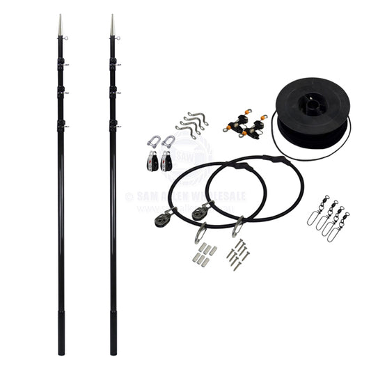 REELAX GRANDER SERIES CARBON OUTRIGGER POLES - 38MM DIAMETER