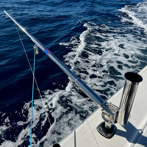 REELAX ADJUSTABLE DREDGE BOOM STAINLESS STEEL WITH ROD HOLDER
