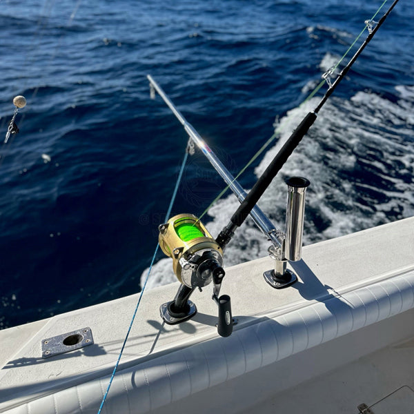 REELAX ADJUSTABLE DREDGE BOOM STAINLESS STEEL WITH ROD HOLDER