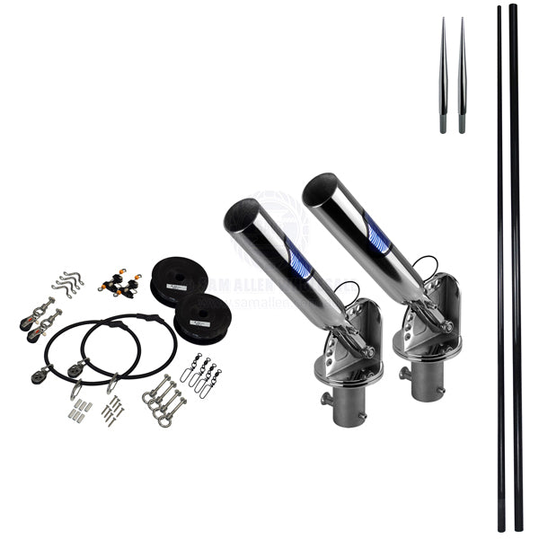 REELAX GUNWALE MOUNT T-TOPPER OUTRIGGER KITS