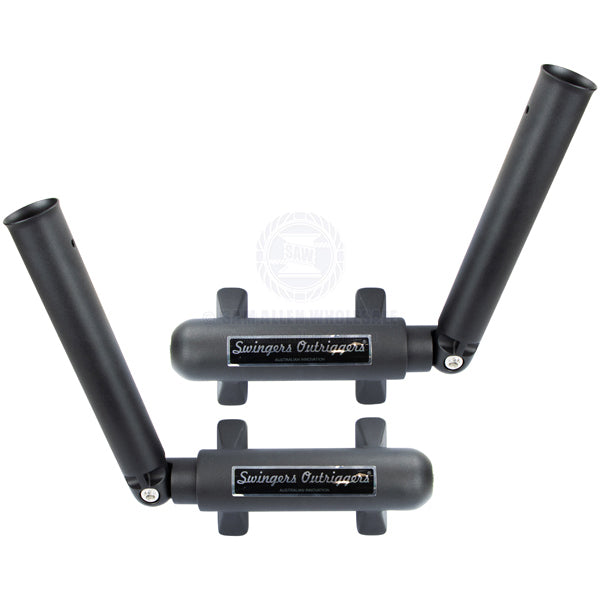 SWINGERS OUTRIGGERS BLACK KITS - WITH GRANDER SERIES TELESCOPIC 3K CARBON POLES & RIGGING