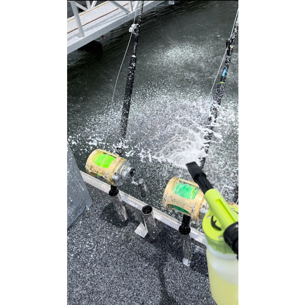 REELAX STAINLESS STEEL 6 WAY HEAVY TACKLE ROD RACK PONTOON MOUNT - 1155MM