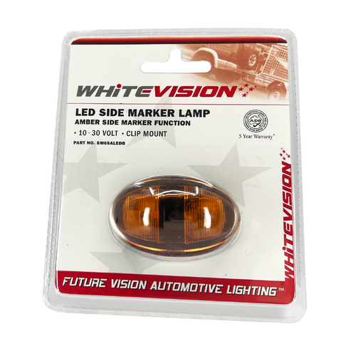 SM65 Series Amber Lens Side LED Marker Blister