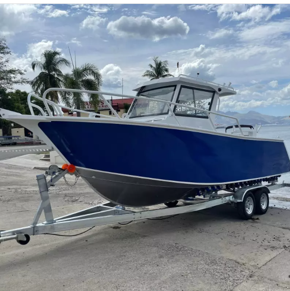 7.5m Plate Center Cabin Walk Around wolf pack aluminum boat