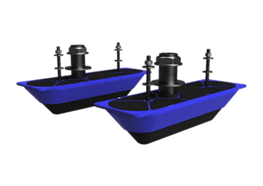 StructureScan 3D Dual Thru-Hull Transducers transducer lowrance