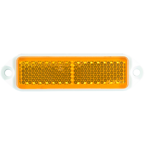 WR121 Series Amber Reflector White Base
