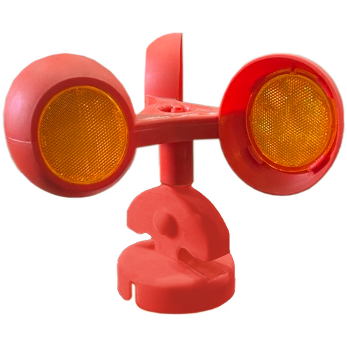 Orange Rotolite Bollard Mount Amber Reflector