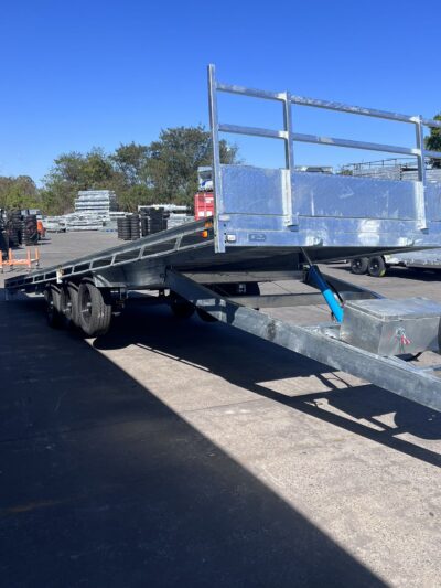 Flattop hydraulic container carrier 8.0m x 2.4m (26 x 8ft)– ATM 4500kg Galvanized QLD