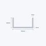 aluminium channel size 100 50 5 mm 3