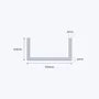 aluminium channel size 100 50 6 mm 3