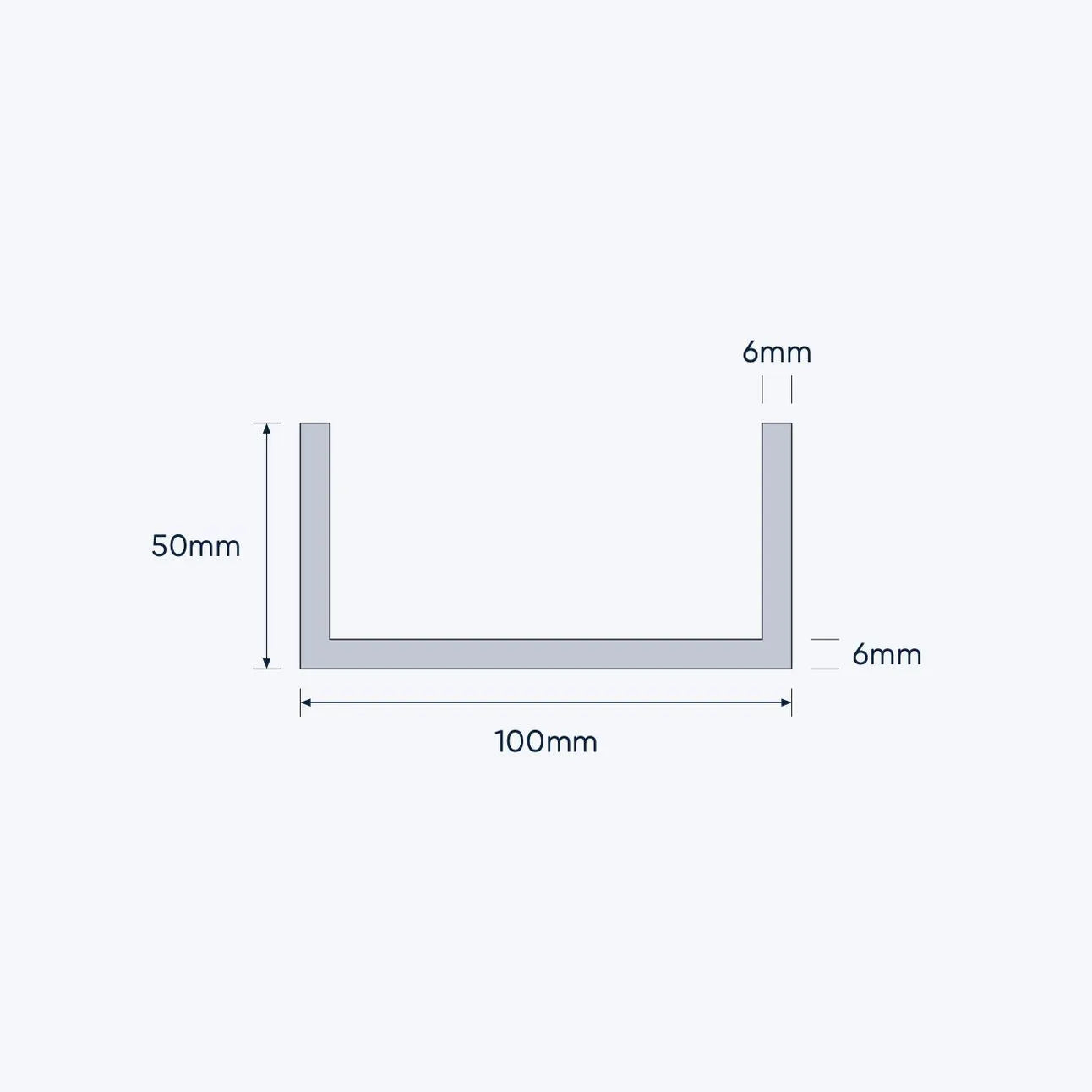 aluminium channel size 100 50 6 mm 4