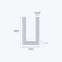 aluminium channel size 12 20 2 5 mm 3