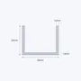 aluminium channel size 25 20 1 6 mm 3