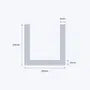 aluminium channel size 25 25 3 mm 3