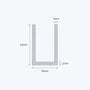 aluminium channel size 25 40 3 mm 3