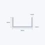 aluminium channel size 32 16 1 6 mm 3