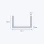 aluminium channel size 40 25 3 mm 3