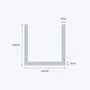 aluminium channel size 40 40 3 mm 3