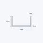 aluminium channel size 60 32 3 mm 3
