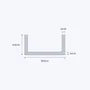 aluminium channel size 80 40 6 mm 3
