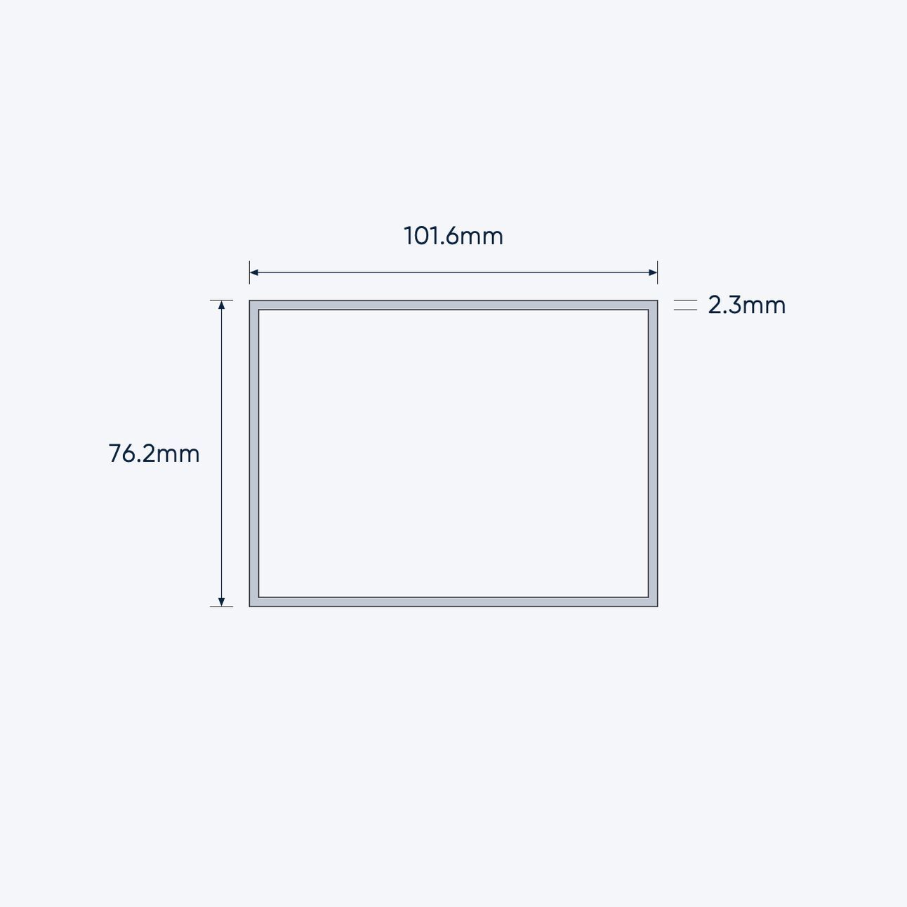 aluminium rectangular hollow rhs size 101 6 76 2 2 3 mm 4