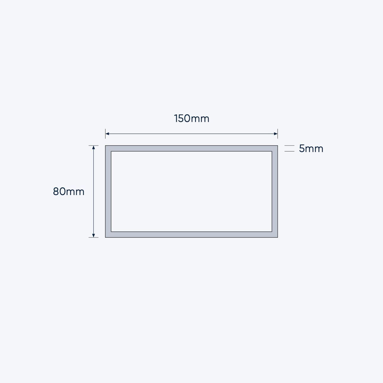 aluminium rectangular hollow rhs size 150 80 5 mm 4
