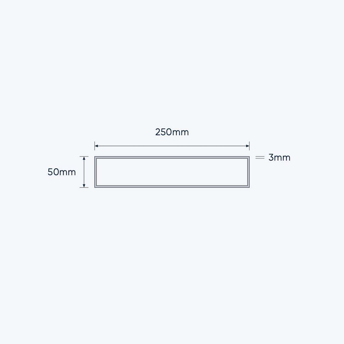 aluminium rectangular hollow rhs size 250 50 3 mm 4