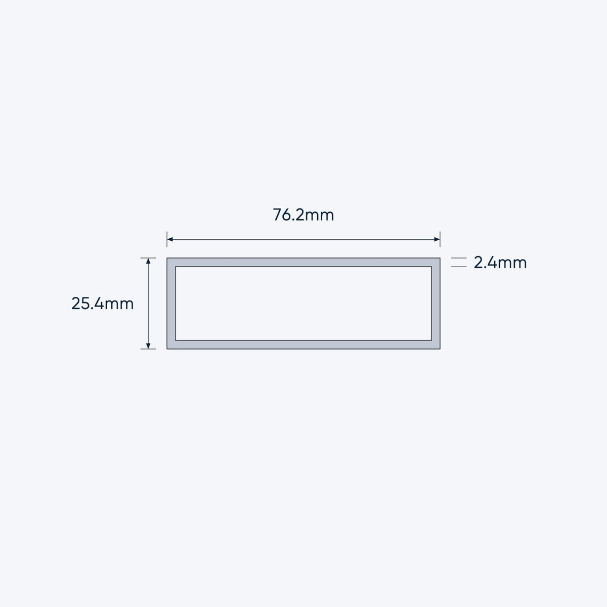aluminium rectangular hollow rhs size 76 2 25 4 2 4 mm 4