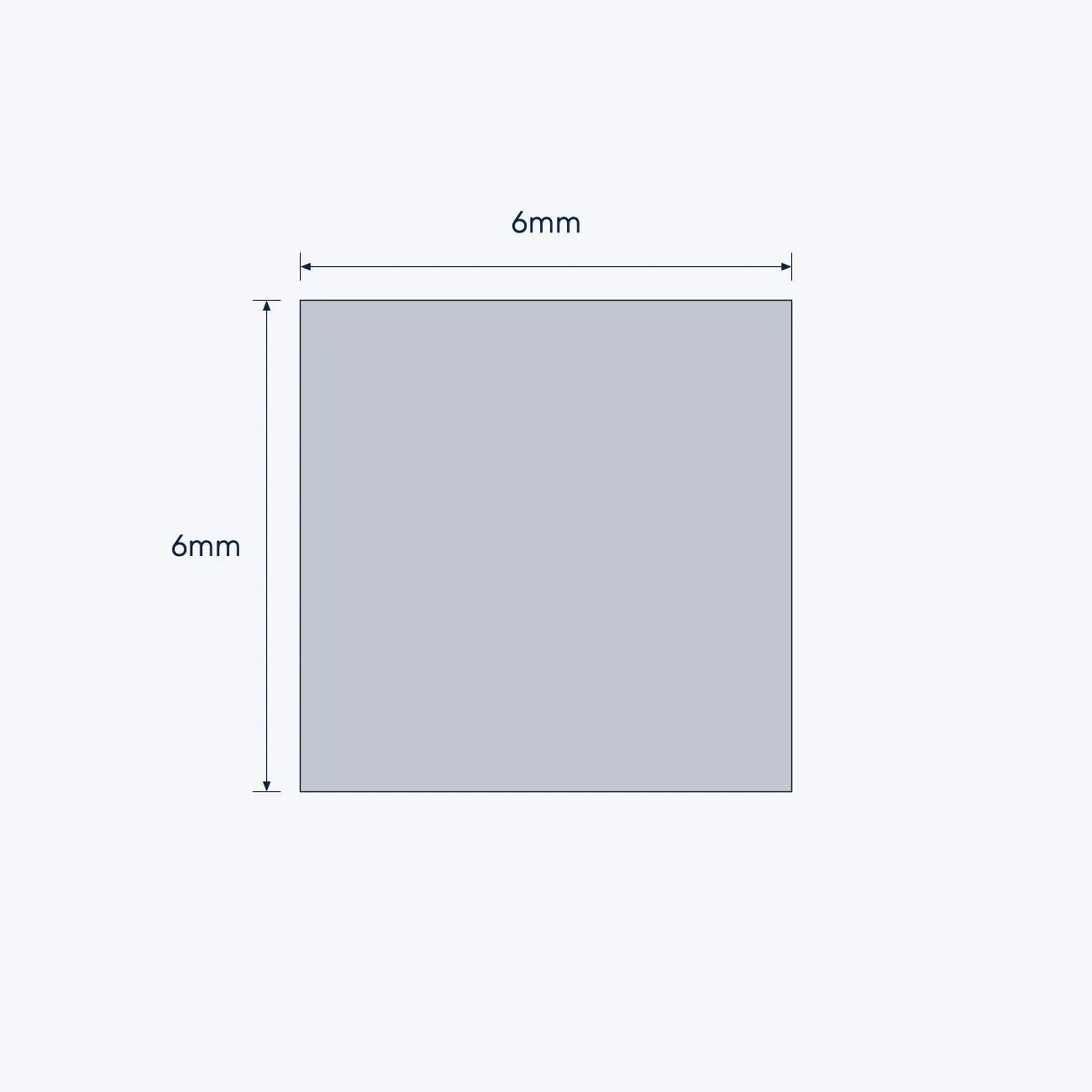 aluminium square bar size 6 mm 4
