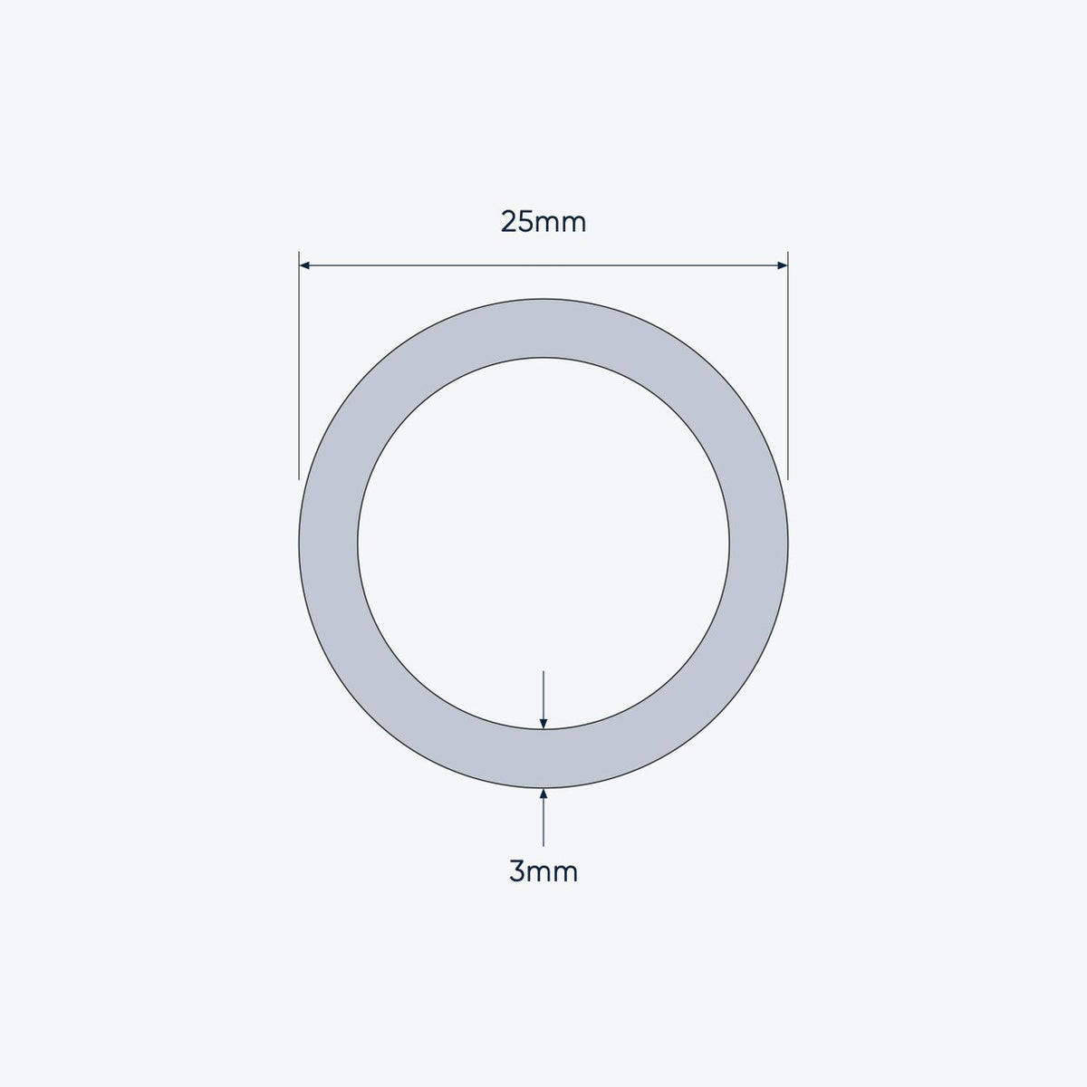 aluminium tube size 25 3 mm 1