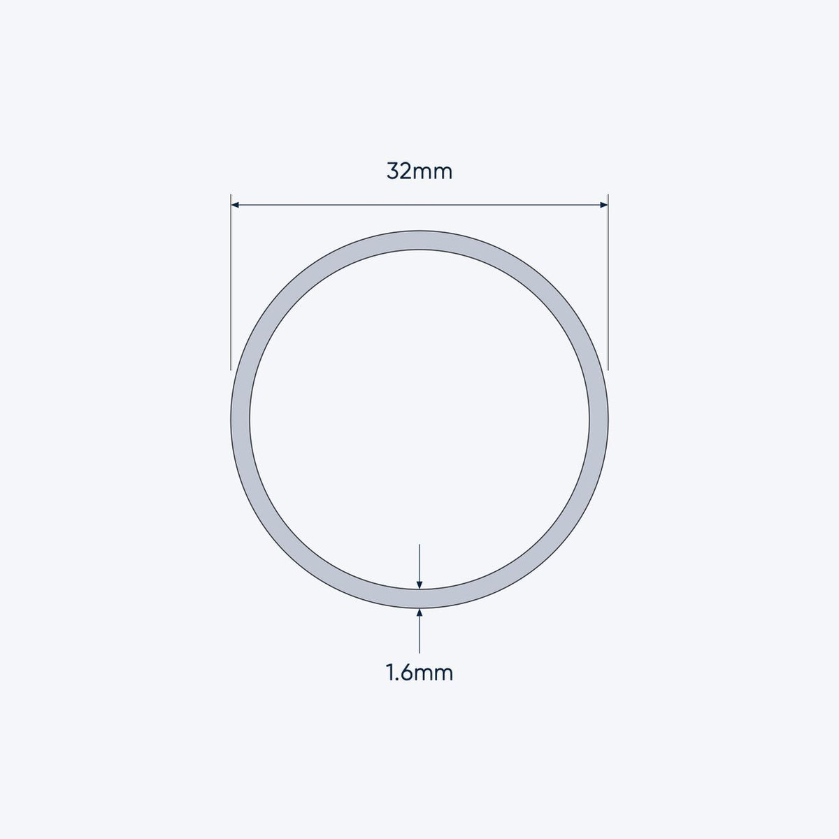 aluminium tube size 32 1 6 mm 4