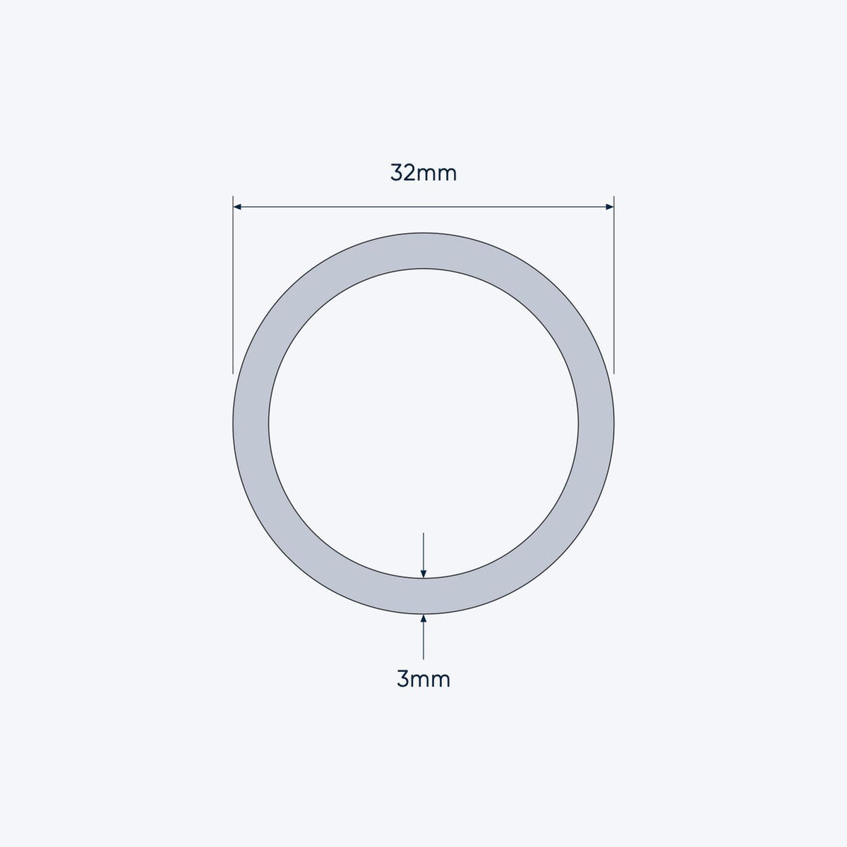 aluminium tube size 32 3 mm 4