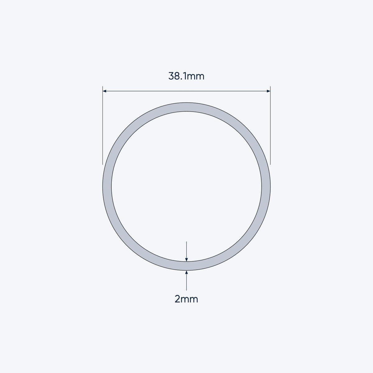 aluminium tube size 38 1 2 mm 4